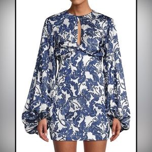 Significant Other Holly Mini Dress In Indigo Floral